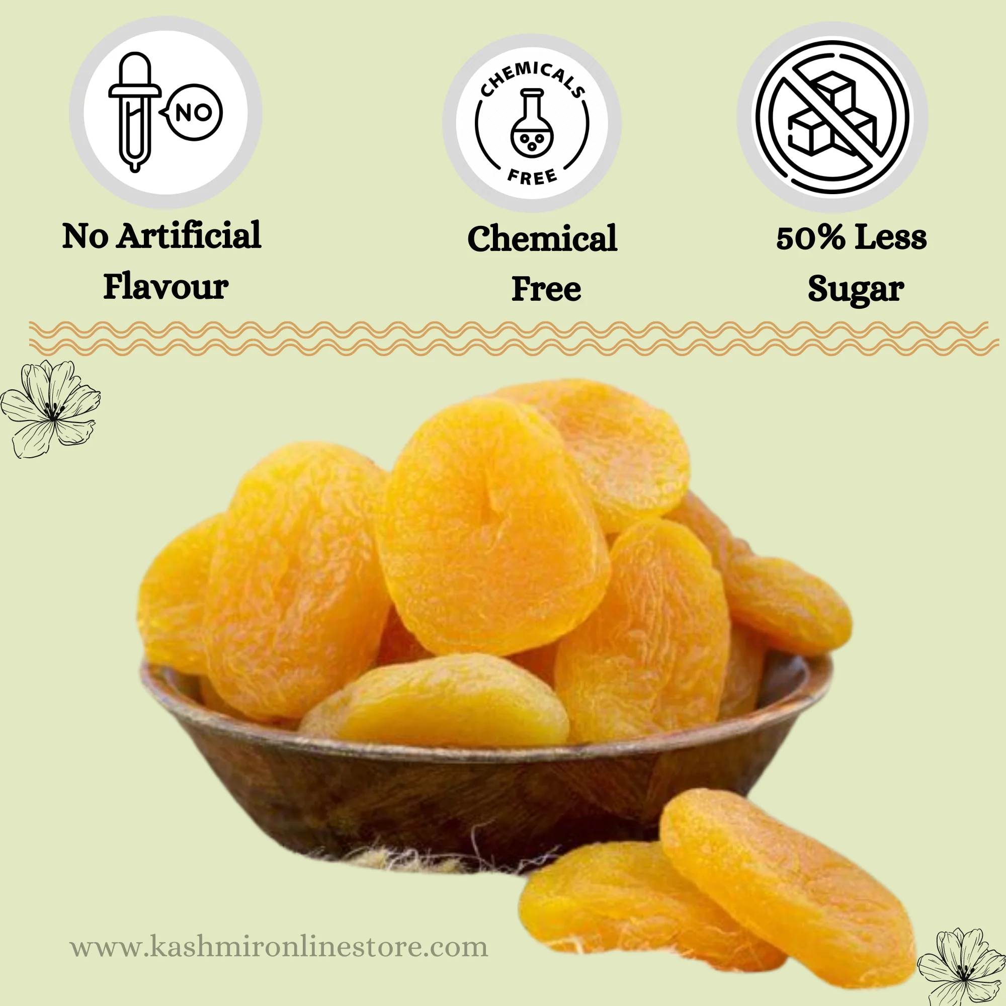 Buy Dried Apricot Khubani (Seedless) – Organic 100% Premium Quality! - Image 3
