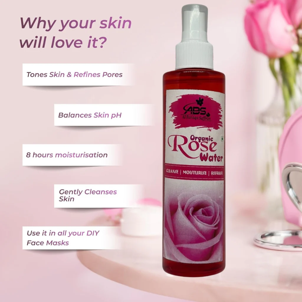 Pure Rosewater for Face India - Natural Rose Toner by Kashmir Online Store - Image 3