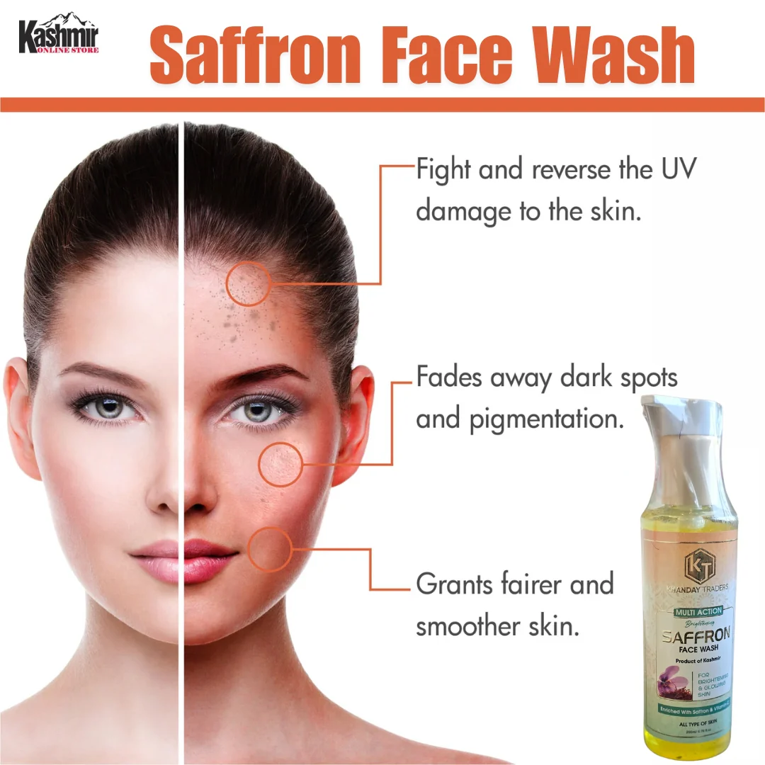 Buy Saffron Facewash Online – Natural Ayurvedic Skincare- Kashmir Online Store - Image 5