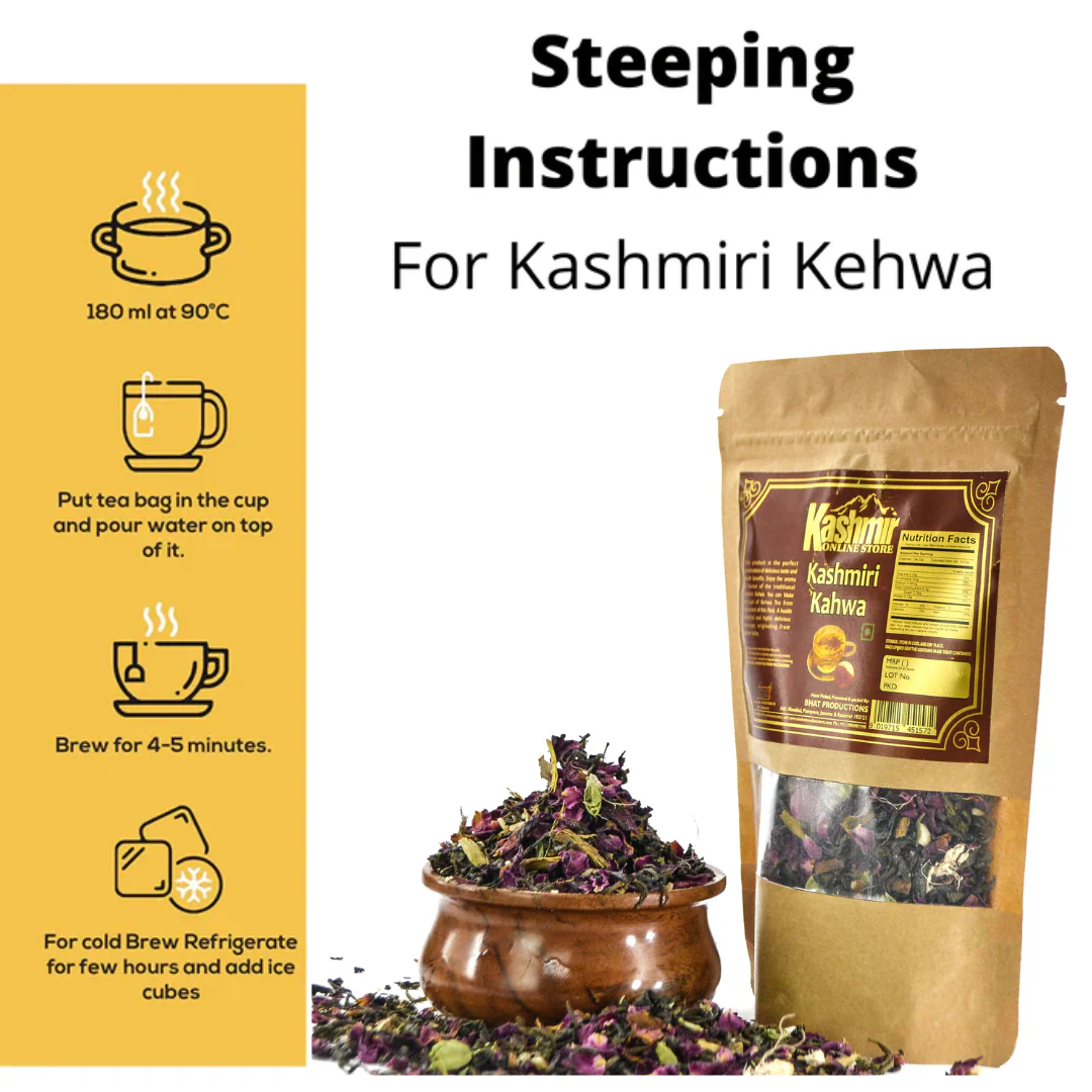 Buy Natural & Original Kashmiri Kahwa Tea -100gm - Image 3