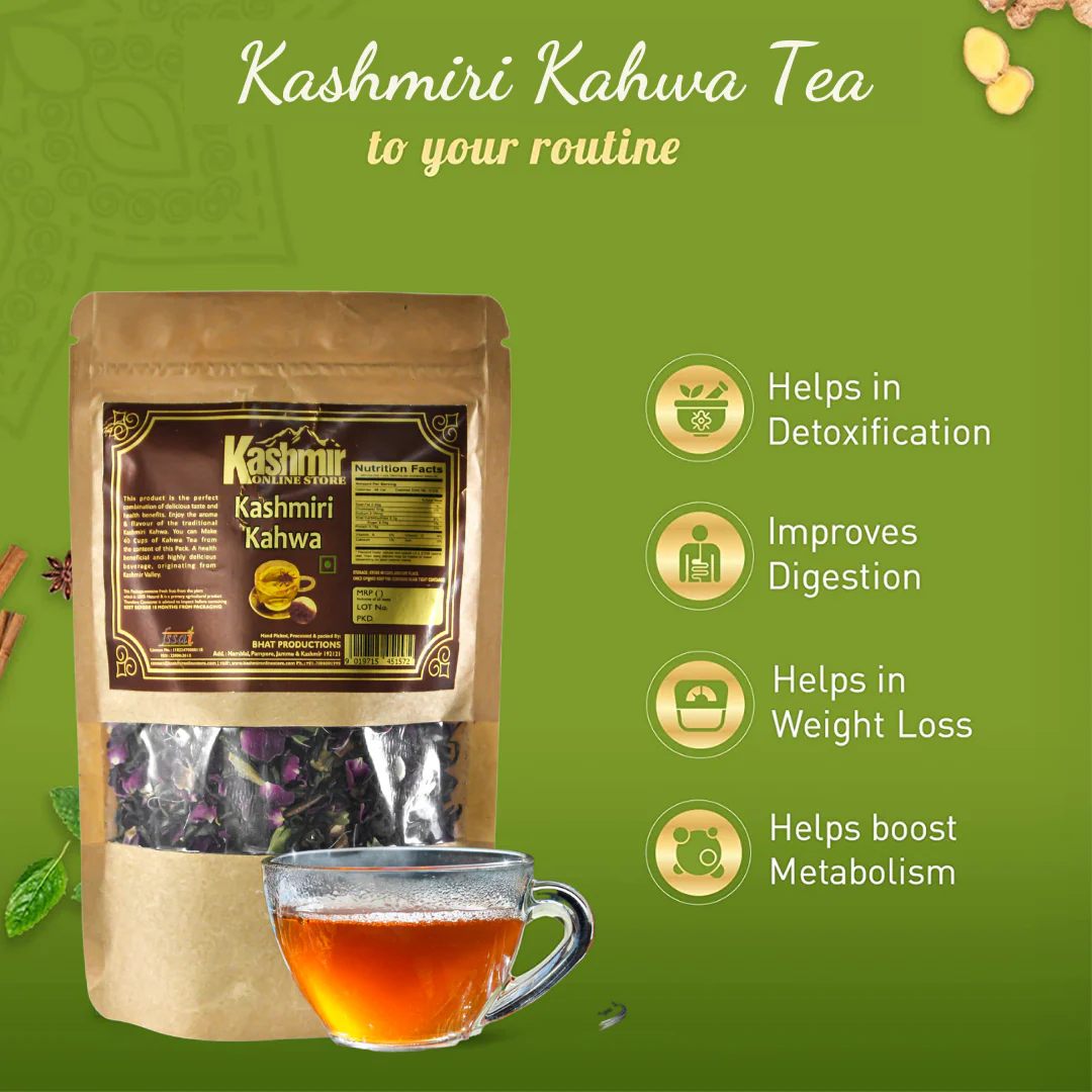 Buy Natural & Original Kashmiri Kahwa Tea -100gm - Image 5